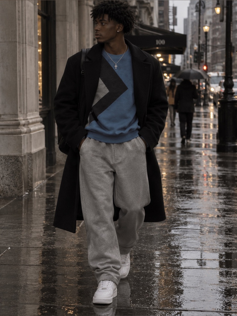 INC International Colorblock Crewneck Sweatshirt